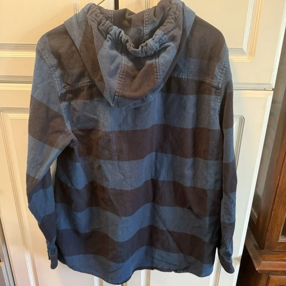 The North Face Women’s Blue Black Plaid 1/4 Zip Pullover Jacket Size Medium